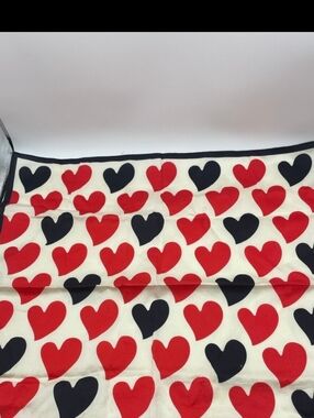 Vivienne Westwooc Red and Black Heart Print Scarf/Hanky